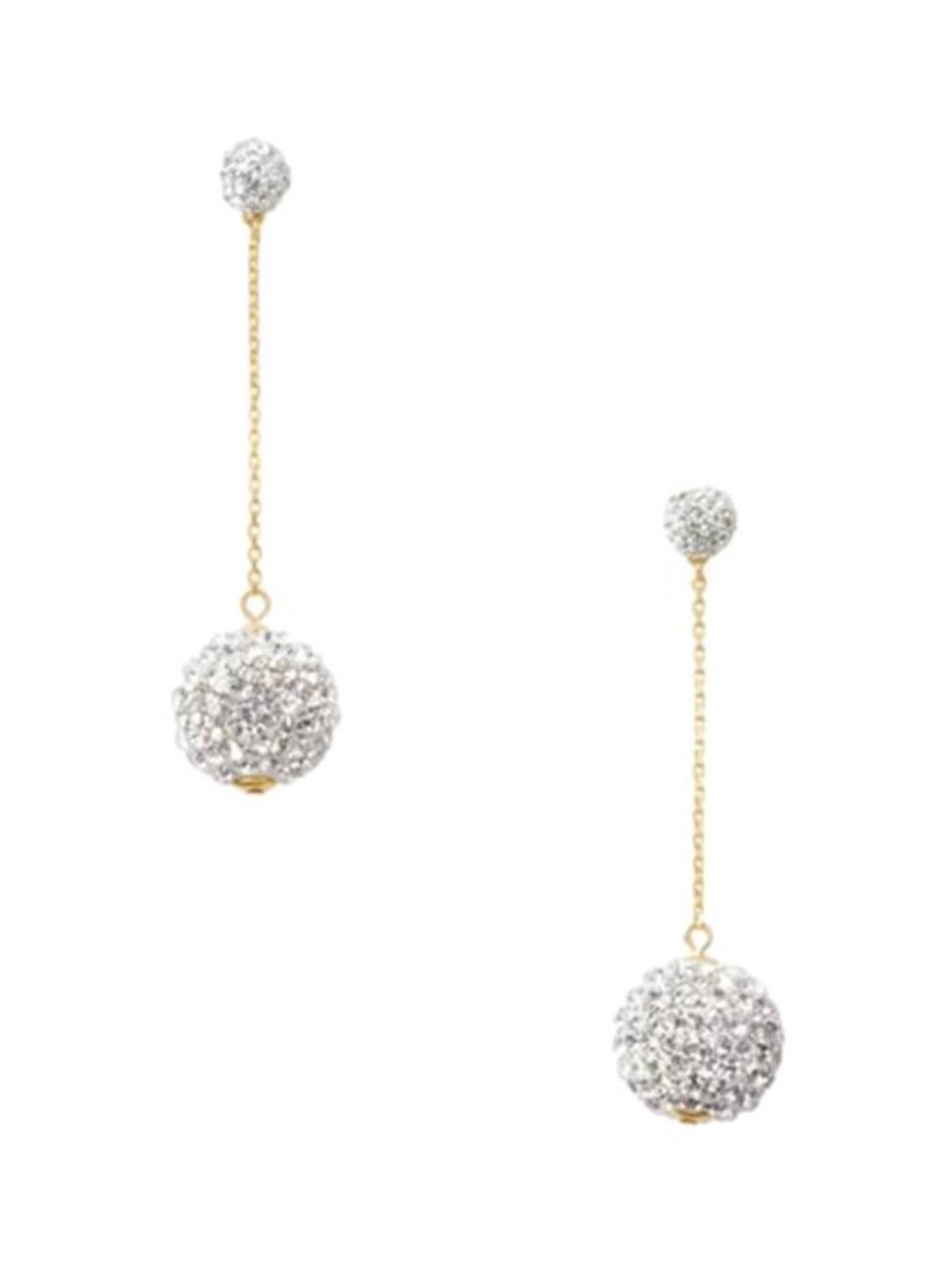 Kate Spade New York Razzle Dazzle Linear Earrings Clear/Worn Gold